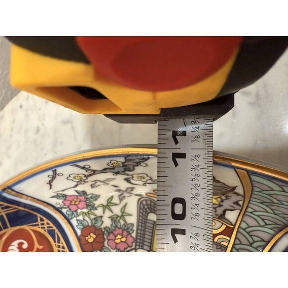 Vintage Mid Century Hand-Painted Gold Imari Plate 11” Inches - Picture 6 of 12